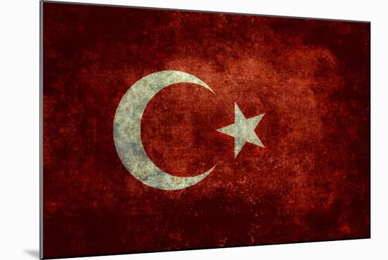 National Flag Of Turkey-Bruce stanfield-Mounted Art Print