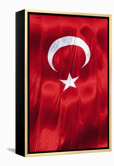 National Flag of Turkey.-Jon Hicks-Framed Premier Image Canvas