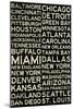 National Football League Cities Vintage Style-null-Mounted Art Print