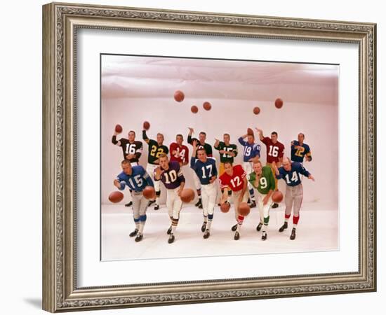 National Football Quarterbacks-Ralph Morse-Framed Premium Photographic Print