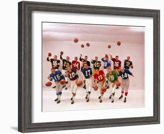 National Football Quarterbacks-Ralph Morse-Framed Premium Photographic Print