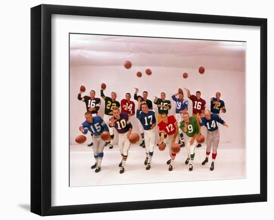 National Football Quarterbacks-Ralph Morse-Framed Premium Photographic Print