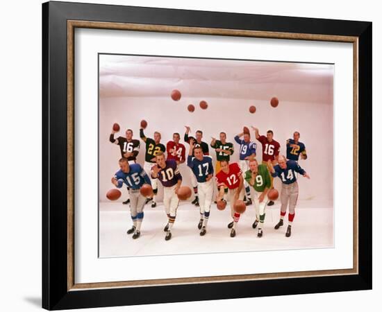 National Football Quarterbacks-Ralph Morse-Framed Premium Photographic Print