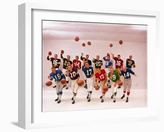 National Football Quarterbacks-Ralph Morse-Framed Premium Photographic Print