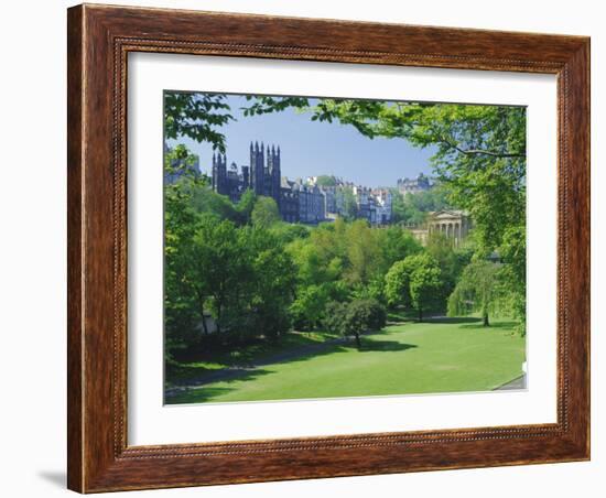 National Gallery and Princes Street Gardens, Edinburgh, Lothian, Scotland, UK, Europe-Peter Scholey-Framed Photographic Print