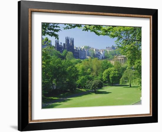 National Gallery and Princes Street Gardens, Edinburgh, Lothian, Scotland, UK, Europe-Peter Scholey-Framed Photographic Print