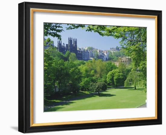 National Gallery and Princes Street Gardens, Edinburgh, Lothian, Scotland, UK, Europe-Peter Scholey-Framed Photographic Print