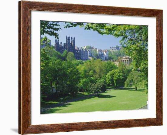 National Gallery and Princes Street Gardens, Edinburgh, Lothian, Scotland, UK, Europe-Peter Scholey-Framed Photographic Print