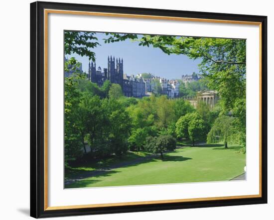 National Gallery and Princes Street Gardens, Edinburgh, Lothian, Scotland, UK, Europe-Peter Scholey-Framed Photographic Print