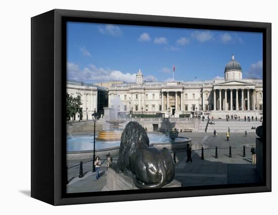 National Gallery and Trafalgar Square, London, England, United Kingdom-G Richardson-Framed Premier Image Canvas
