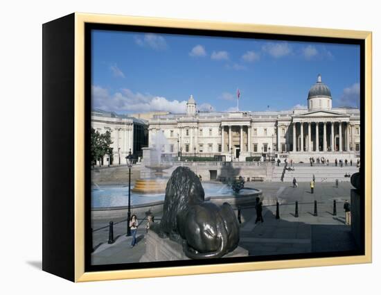 National Gallery and Trafalgar Square, London, England, United Kingdom-G Richardson-Framed Premier Image Canvas