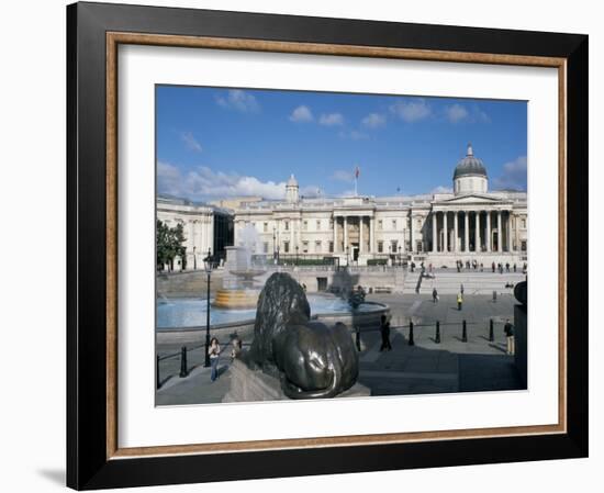 National Gallery and Trafalgar Square, London, England, United Kingdom-G Richardson-Framed Photographic Print