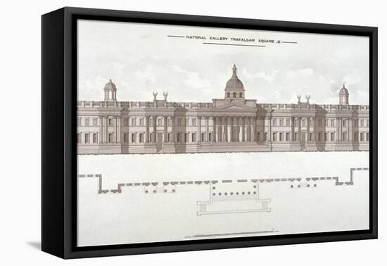 National Gallery, Trafalgar Square, Westminster, London, C1838-null-Framed Premier Image Canvas