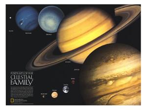 Beautiful National Geographic Maps Our Solar System Artwork