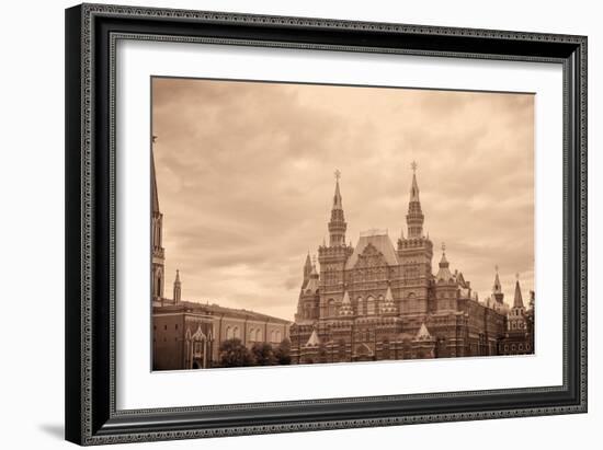 National Historic Museum at Red Square in Moscow-Banauke-Framed Photographic Print