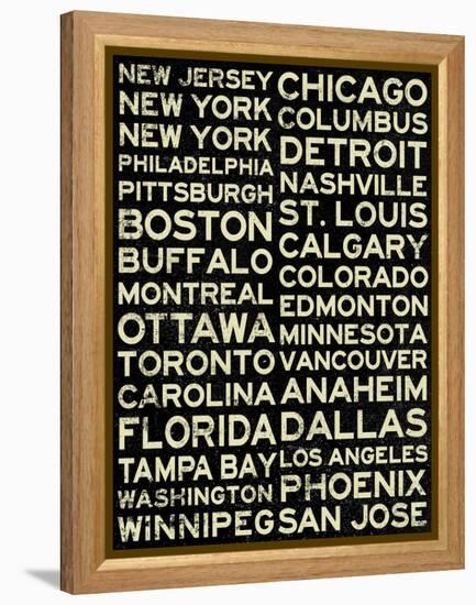 National Hockey League Cities Vintage Style-null-Framed Stretched Canvas