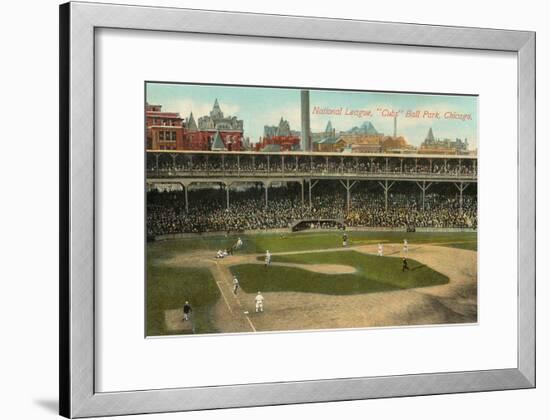 National League, Cubs Ball Park, Chicago-null-Framed Art Print