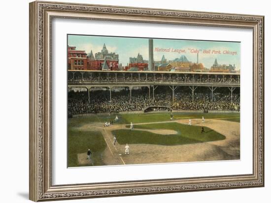 National League, Cubs Ball Park, Chicago-null-Framed Art Print