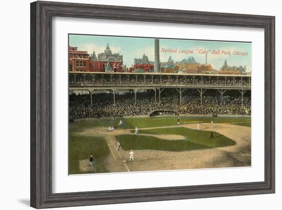 National League, Cubs Ball Park, Chicago-null-Framed Art Print