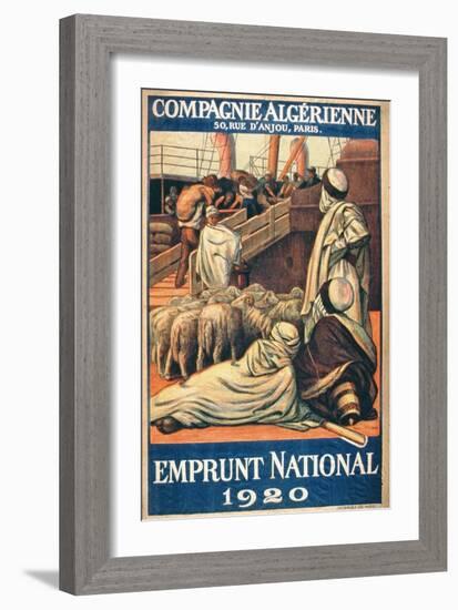 National Loans from the Algerian Company, Paris, 1920-null-Framed Giclee Print