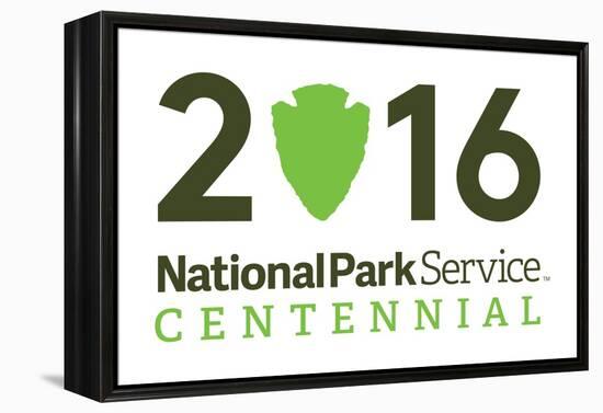 National Park Service Centennial - Logo-Lantern Press-Framed Stretched Canvas