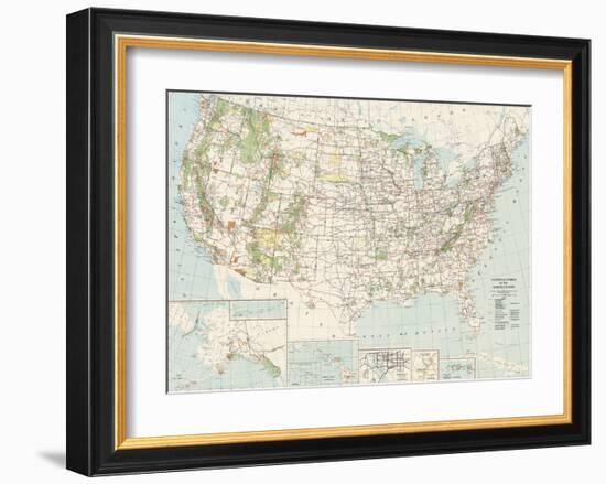 National Parks of the United States-The Vintage Collection-Framed Giclee Print