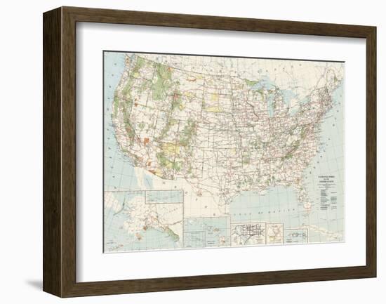 National Parks of the United States-The Vintage Collection-Framed Giclee Print