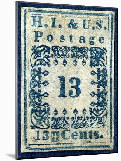 National Postal Museum: 13-Cent “H.I.” Hawaiian Missionary stamp-null-Mounted Art Print