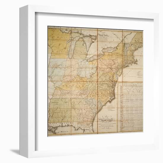 National Postal Museum: 1796 Postal Route Map-null-Framed Art Print