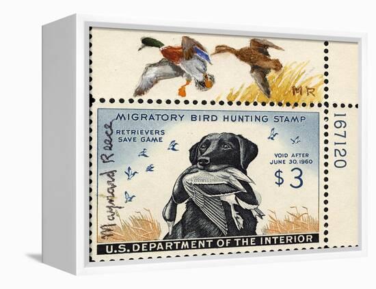 National Postal Museum: 3 Dollar Duck Stamp Remarque-null-Framed Stretched Canvas