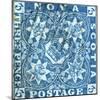 National Postal Museum: 3-Pence Crown of Great Britain and Heraldic Flowers of the Empire stamp-null-Mounted Art Print