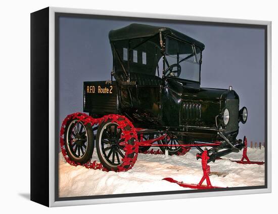 National Postal Museum: Ford Model-T with Snowmobile Attachment-null-Framed Premier Image Canvas