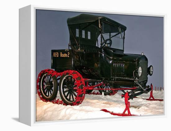 National Postal Museum: Ford Model-T with Snowmobile Attachment-null-Framed Premier Image Canvas