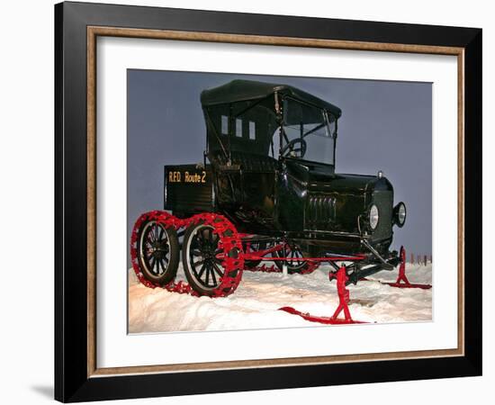 National Postal Museum: Ford Model-T with Snowmobile Attachment-null-Framed Photographic Print