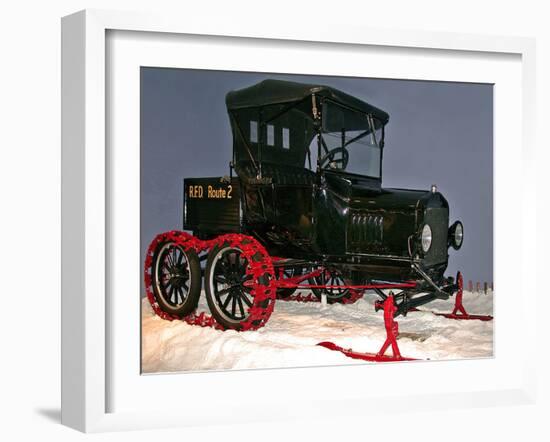 National Postal Museum: Ford Model-T with Snowmobile Attachment-null-Framed Photographic Print