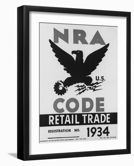 National Recovery Administration, NRA, Poster of 1934-null-Framed Art Print