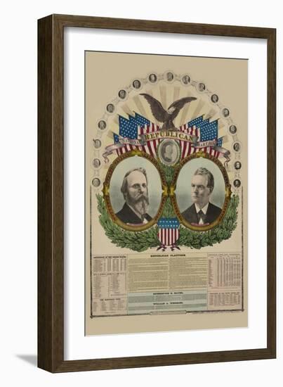 National Republican Chart 1876-H. H. Lloyd-Framed Art Print