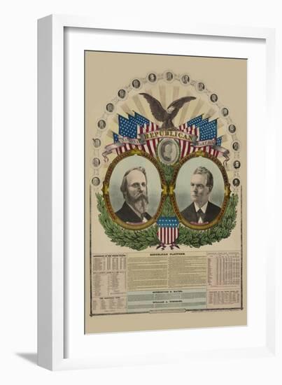 National Republican Chart 1876-H. H. Lloyd-Framed Art Print