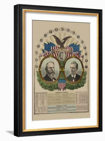 National Republican Chart 1876-H. H. Lloyd-Framed Art Print