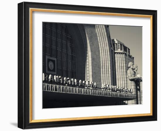 National Romantic-style Figures by Emil Wikstrom at Helsinki Railroad Station-null-Framed Photographic Print