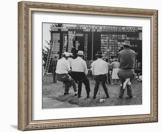 National Scoreboard at Us National Open Golf Tournament, Cherry Hills Country Club-Ralph Crane-Framed Photographic Print