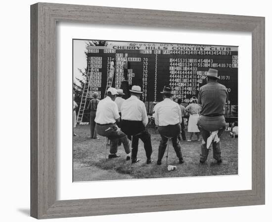 National Scoreboard at Us National Open Golf Tournament, Cherry Hills Country Club-Ralph Crane-Framed Photographic Print