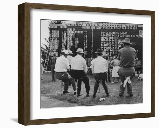 National Scoreboard at Us National Open Golf Tournament, Cherry Hills Country Club-Ralph Crane-Framed Photographic Print