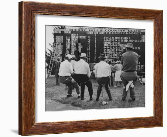 National Scoreboard at Us National Open Golf Tournament, Cherry Hills Country Club-Ralph Crane-Framed Photographic Print