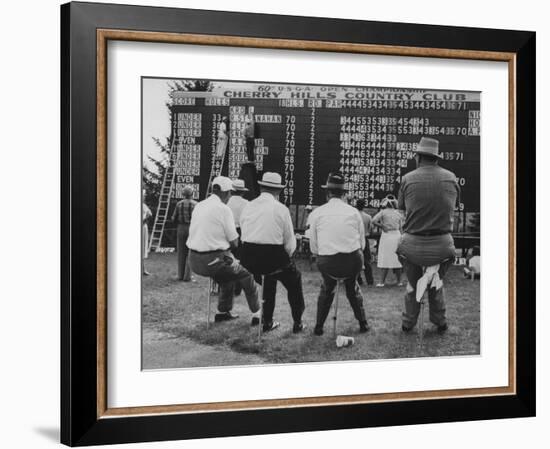 National Scoreboard at Us National Open Golf Tournament, Cherry Hills Country Club-Ralph Crane-Framed Photographic Print