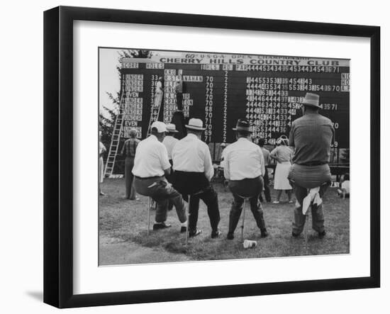 National Scoreboard at Us National Open Golf Tournament, Cherry Hills Country Club-Ralph Crane-Framed Photographic Print