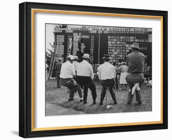 National Scoreboard at Us National Open Golf Tournament, Cherry Hills Country Club-Ralph Crane-Framed Photographic Print