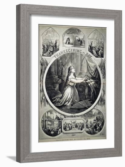 National Thanksgiving-Thomas Nast-Framed Giclee Print