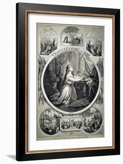 National Thanksgiving-Thomas Nast-Framed Giclee Print