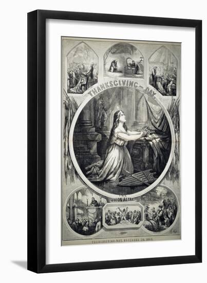 National Thanksgiving-Thomas Nast-Framed Giclee Print